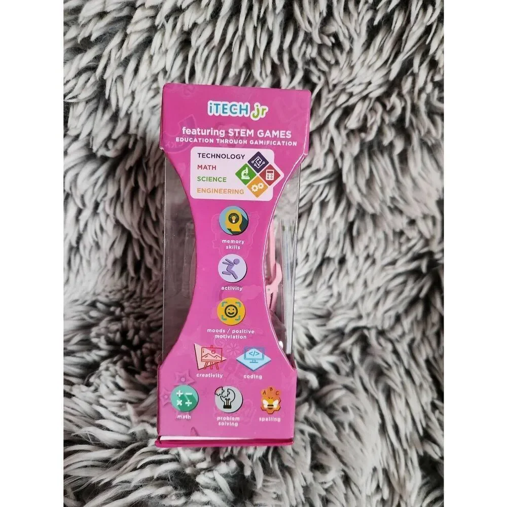 iTech Junior Girls Earbuds & Smartwatch Set - pink Unicorn Print